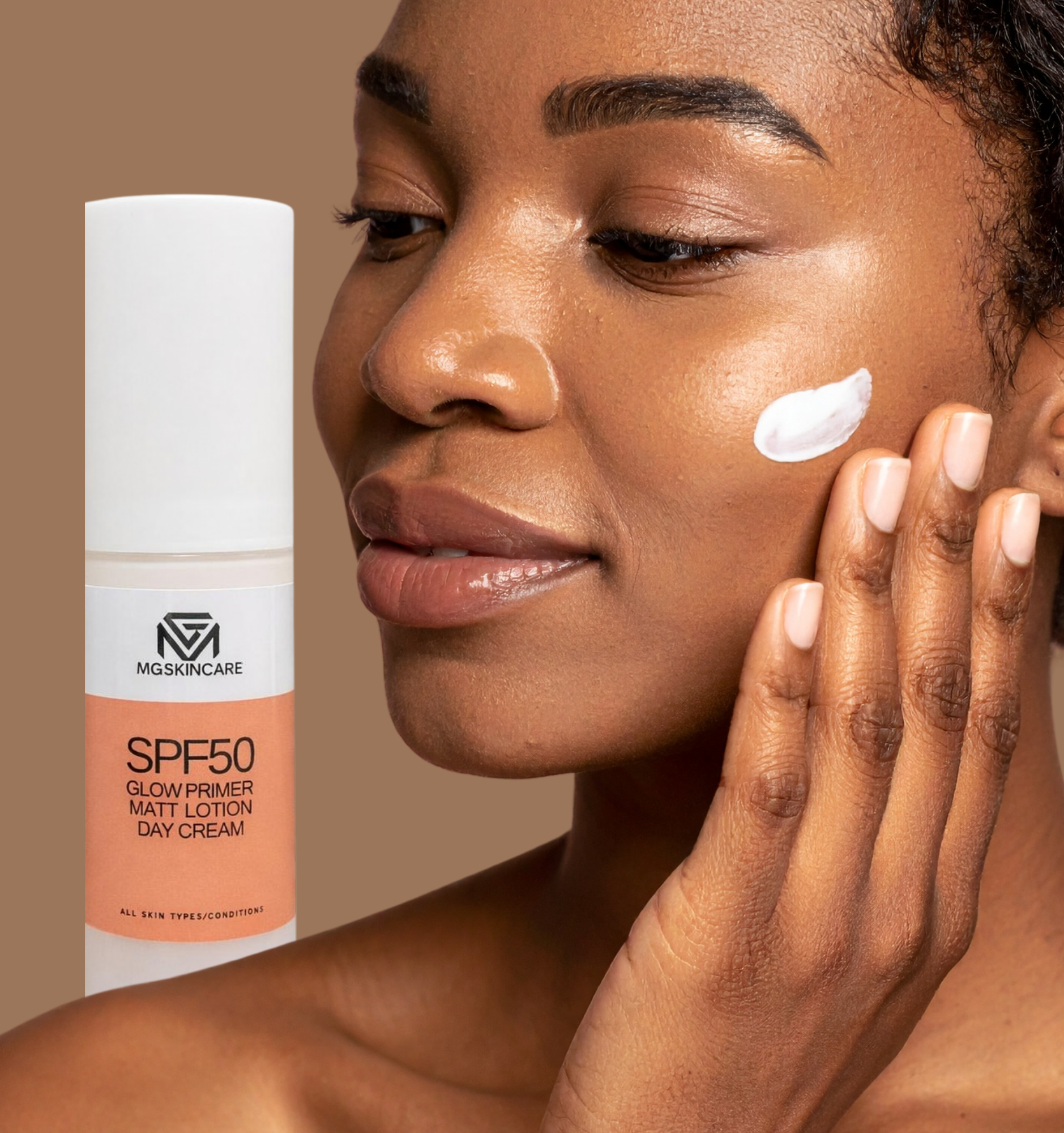 MG Skincare SPF50 Matt Lotion for Dark Skin Tones