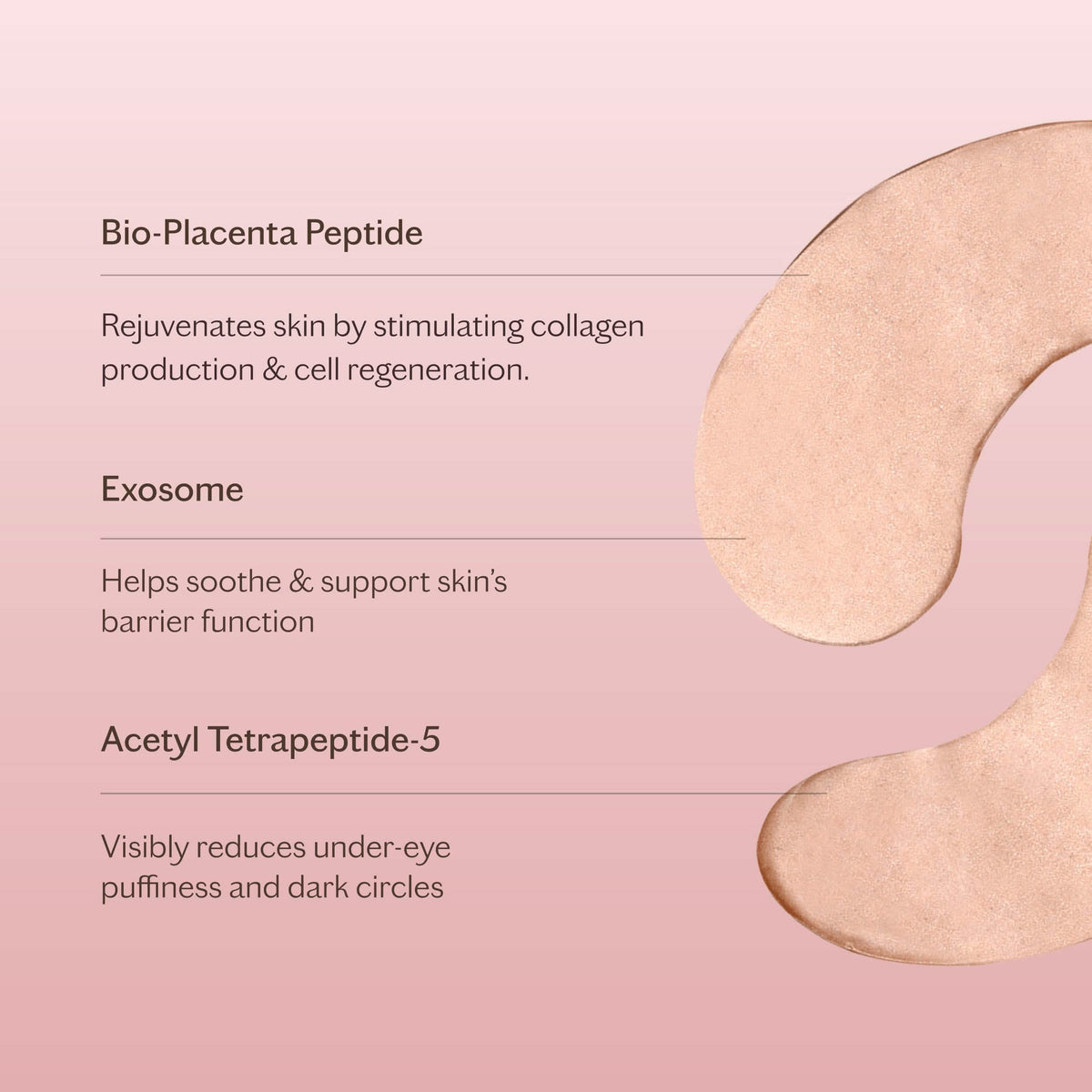 MZ Skin Bio-Placenta Peptide Illuminating Hydrogel Eye Mask ingredients