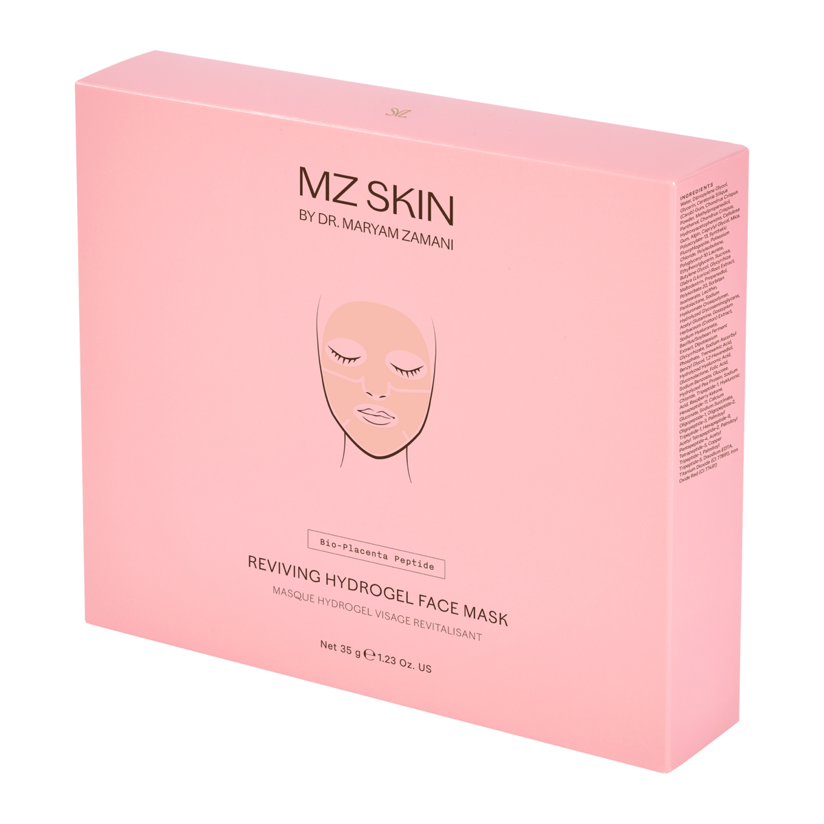 MZ Skin Bio-Placenta Peptide Reviving Hydrogel Face Mask pack of 5