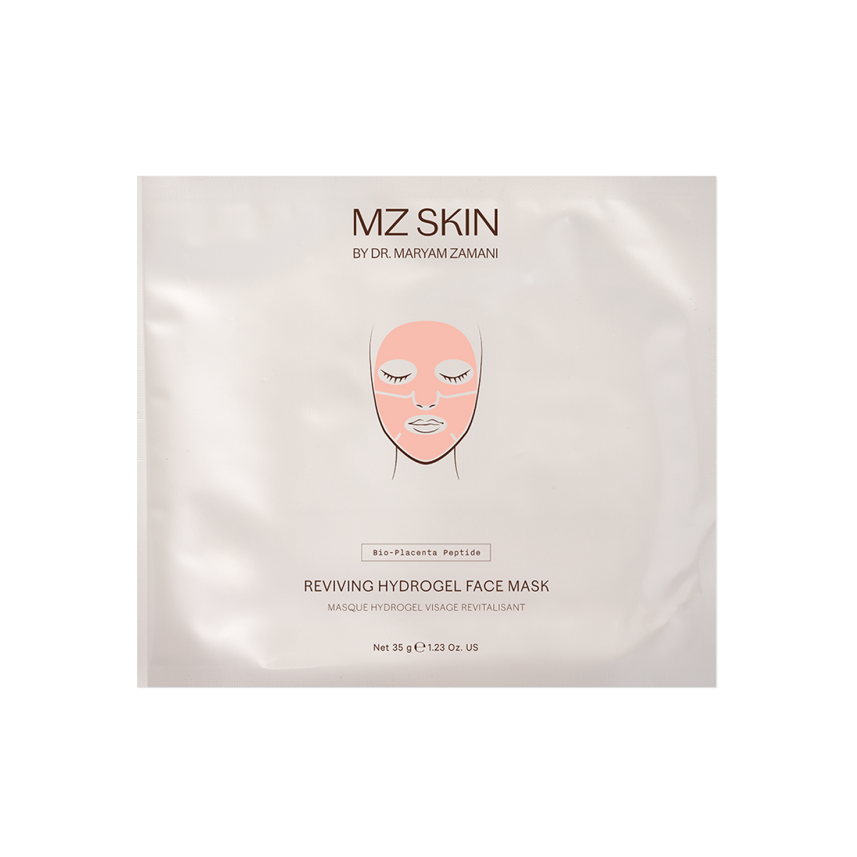 MZ Skin Bio-Placenta Peptide Reviving Hydrogel Face Mask single sachet