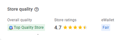 Top Quality Store badge